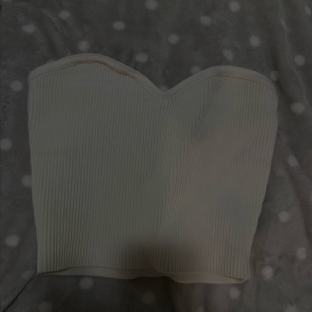 White Strapless Babaton Aritzia Tank
